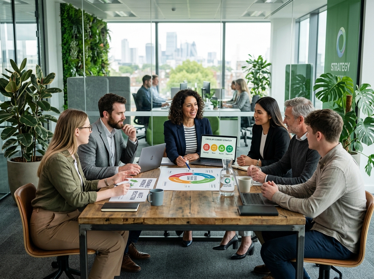 Consultores de The Sustainable Academy planificando estrategia B2B